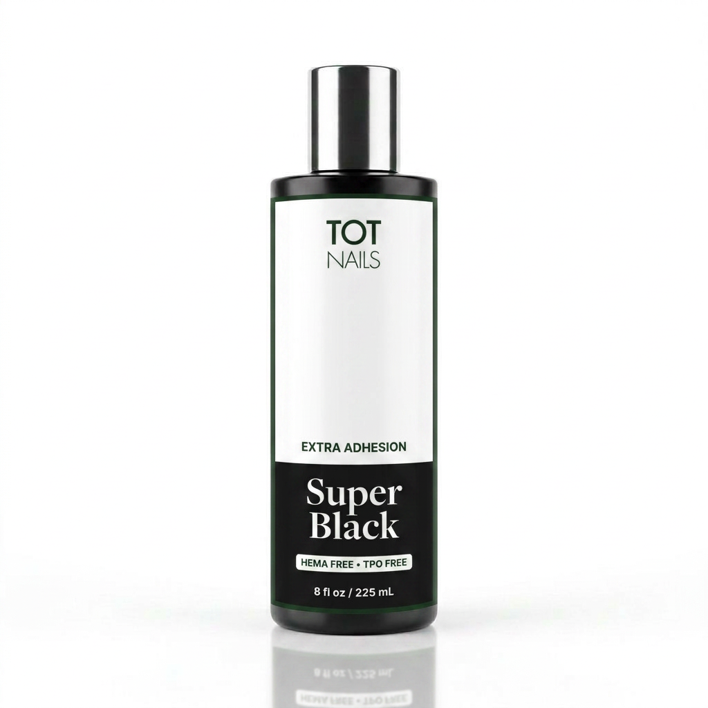 TOT NAILS Soak Off Gel Super Black 8 OZ Refill