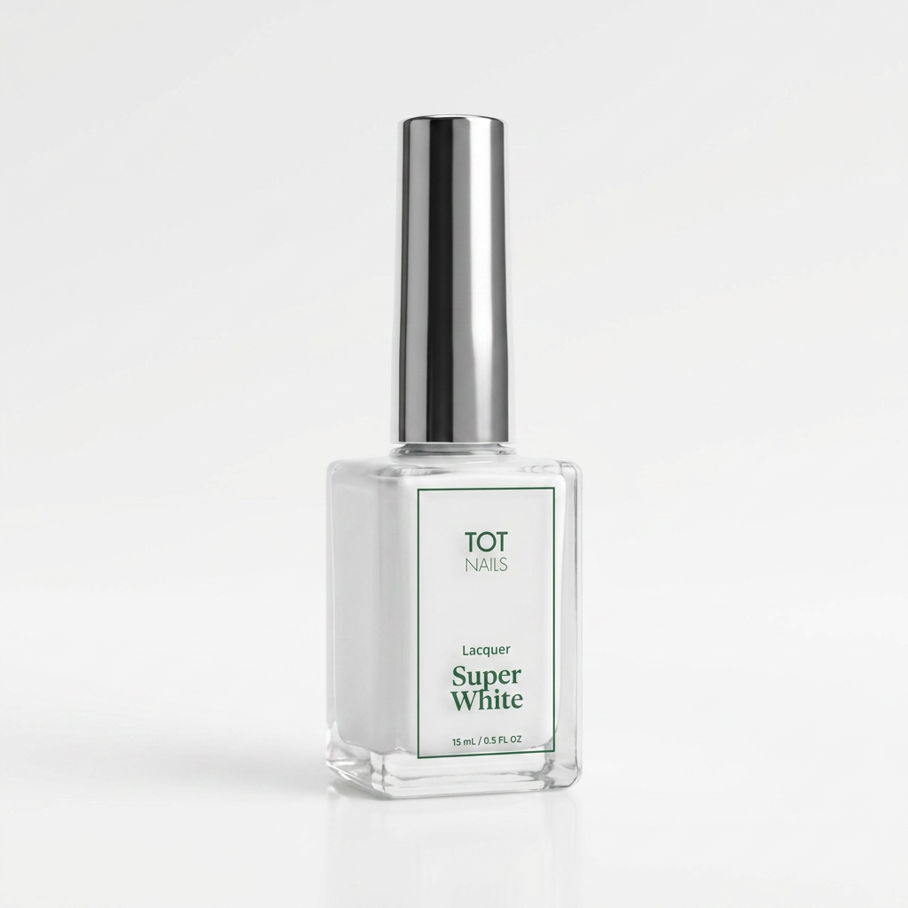 TOT NAILS Lacquer Super White 15 ML