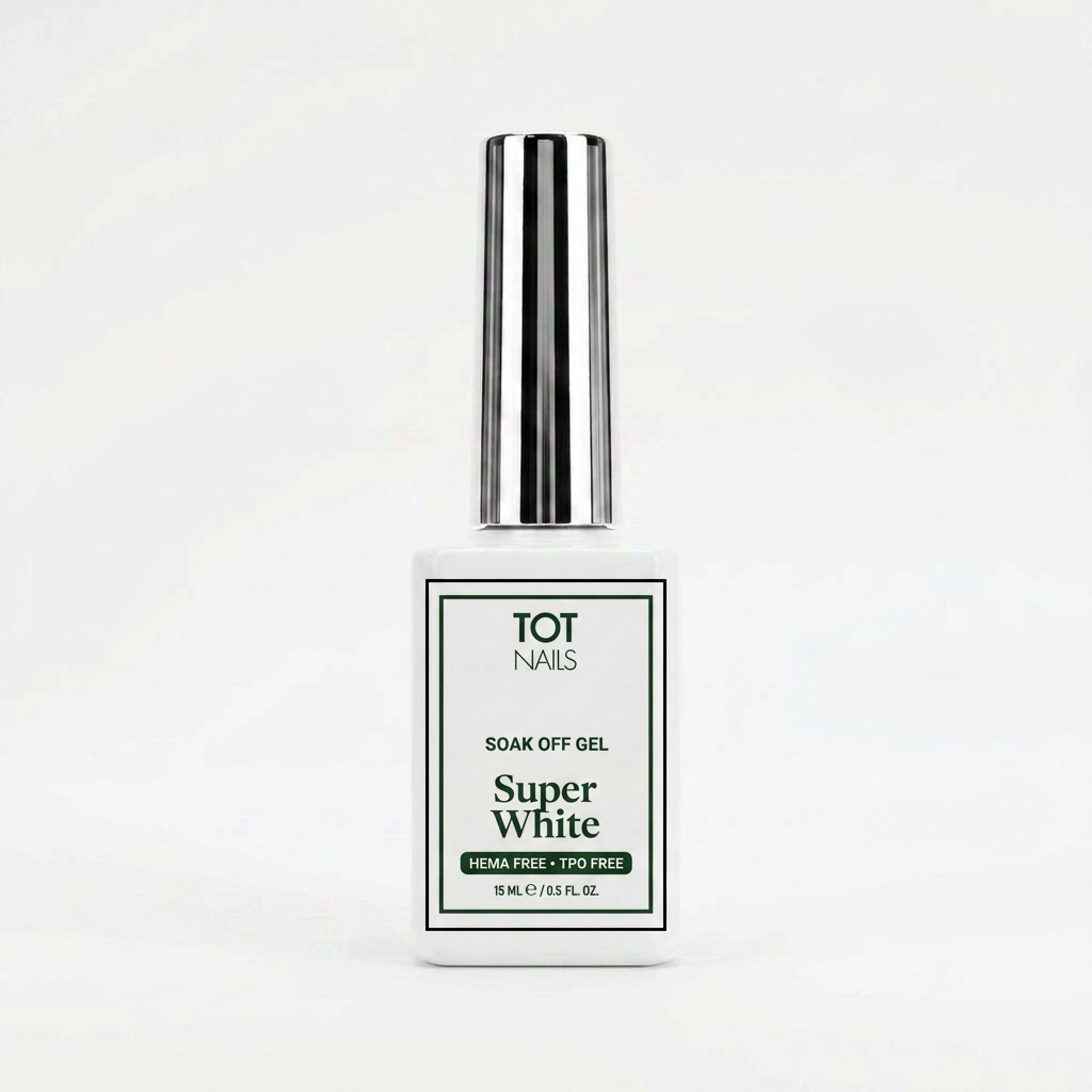 TOT NAILS Soak Off Gel Super White 15 ML